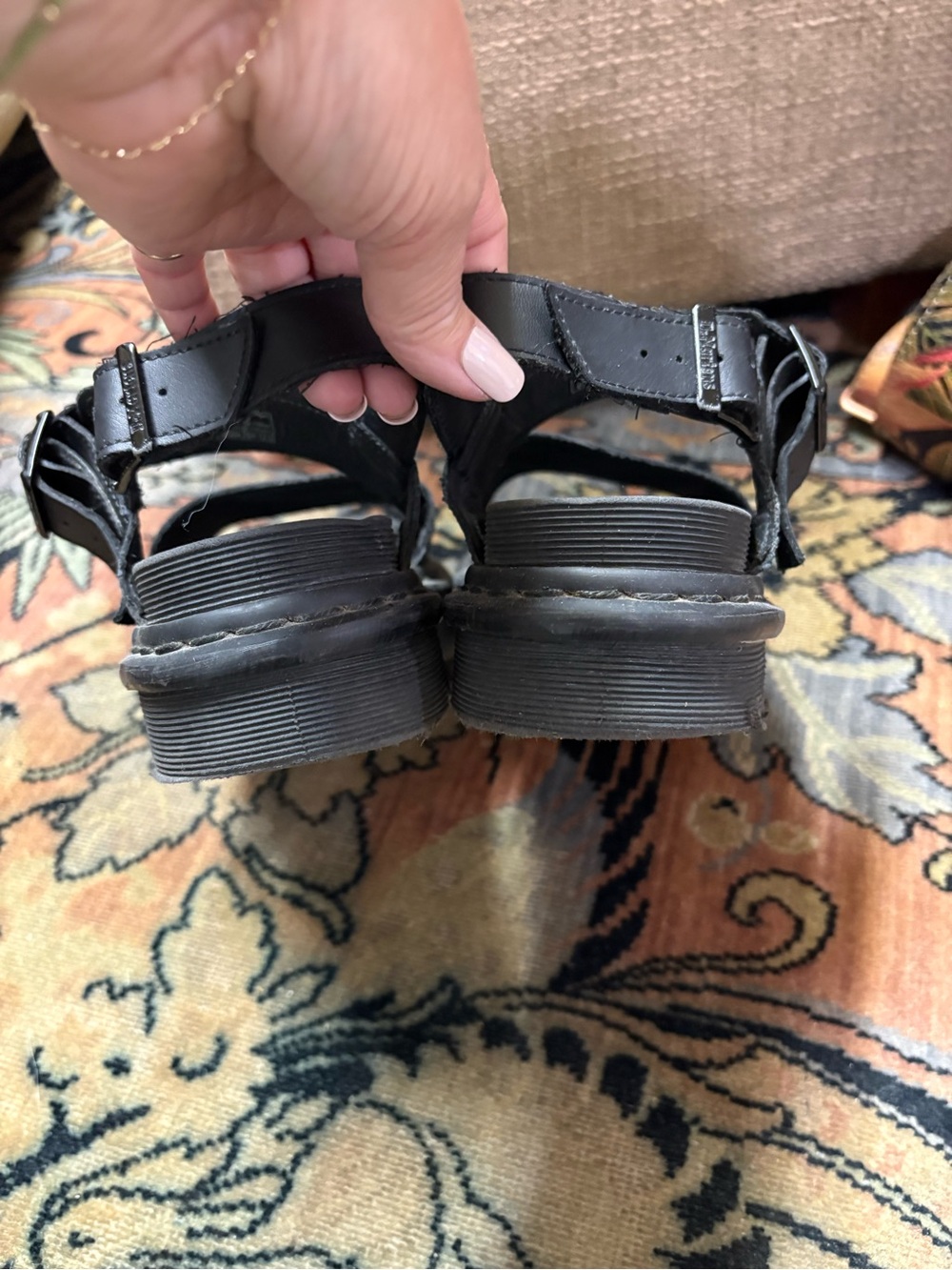 Dr. Martens Black Leather Strap Sandals - Picture 3 of 6